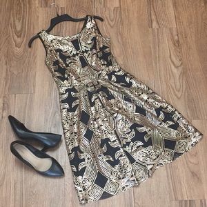 Eva Mendes Gold Sequin Dress